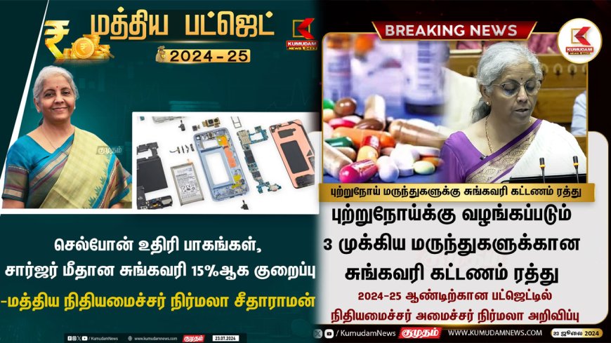 எந்தெத்த பொருட்களுக்கு வரிச்சலுகை? - பட்ஜெட்டில் அதிரடி அறிவிப்பு