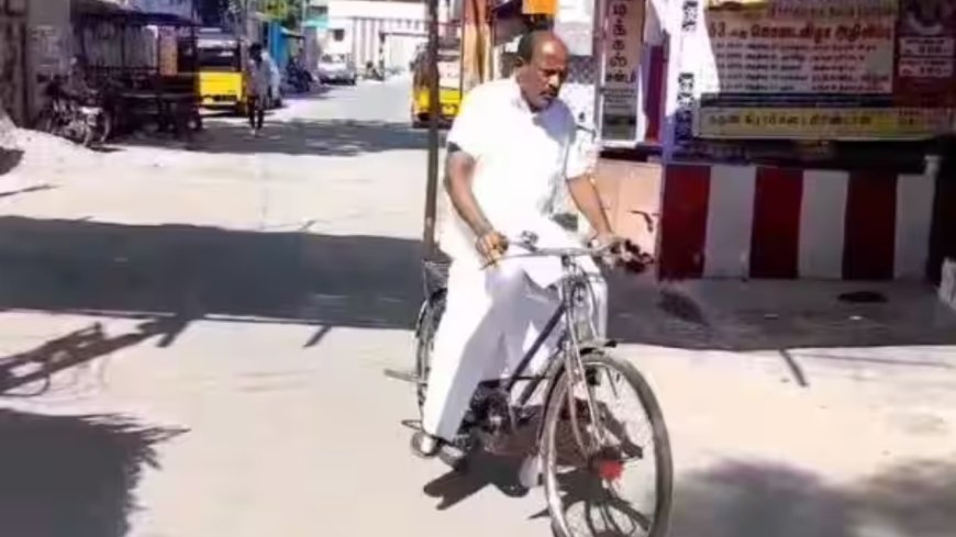 Nellai Mayor Candidate : அட! இப்படி ஒரு அரசியல்வாதியா.. சைக்கிளில் வலம் வரும் நெல்லை மேயர் வேட்பாளர்!