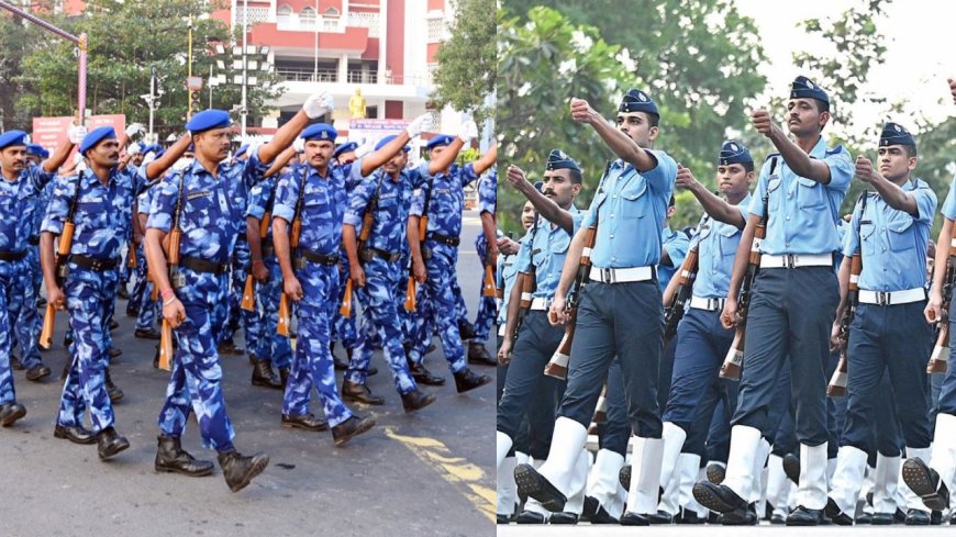 மெரினா காமராஜர் சாலையில் பிரமாண்டமாக நடைபெற்ற குடியரசு தின அணிவகுப்பு ஒத்திகை 